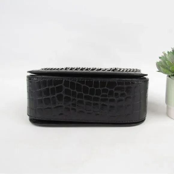 Authentic Stella McCartney Croc Embossed Faux Leather Falabella Star Box Bag - Picture 8 of 12